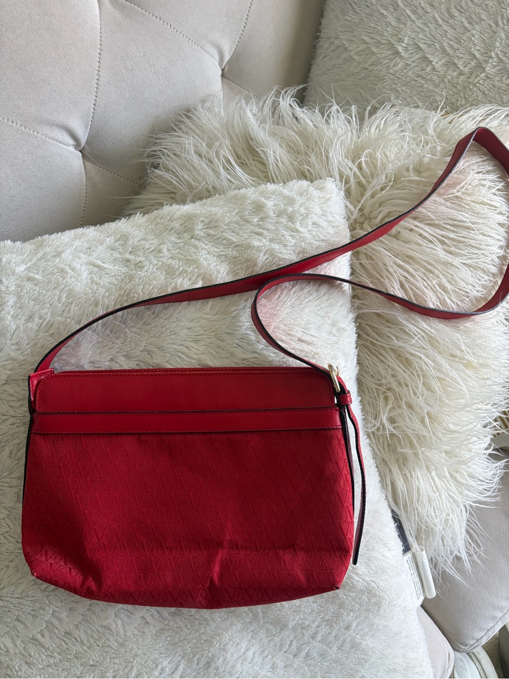 Vintage Valentino Red Crossbody Shoulder Bag